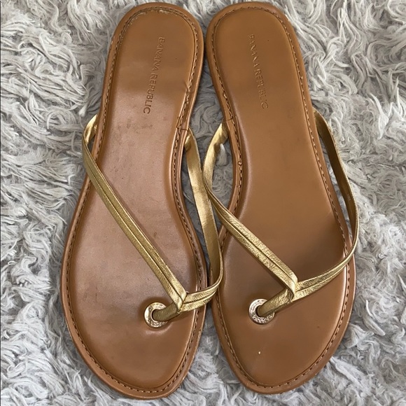 Banana Republic Shoes - Gold Banana Republic Sandals